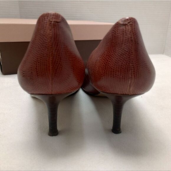 Bandolino Dark Brown Peep Toe Heels, size 9 - Picture 7 of 14